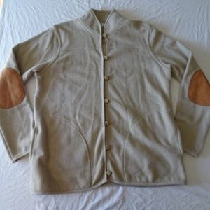 ORVIS Beige Toggle Lightweight Jacket with Leather